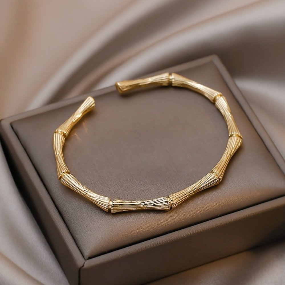 COPY - Cute Silver / Gold Bone Shape Adjustable Cuff Bracelets - Picture 2 of 7